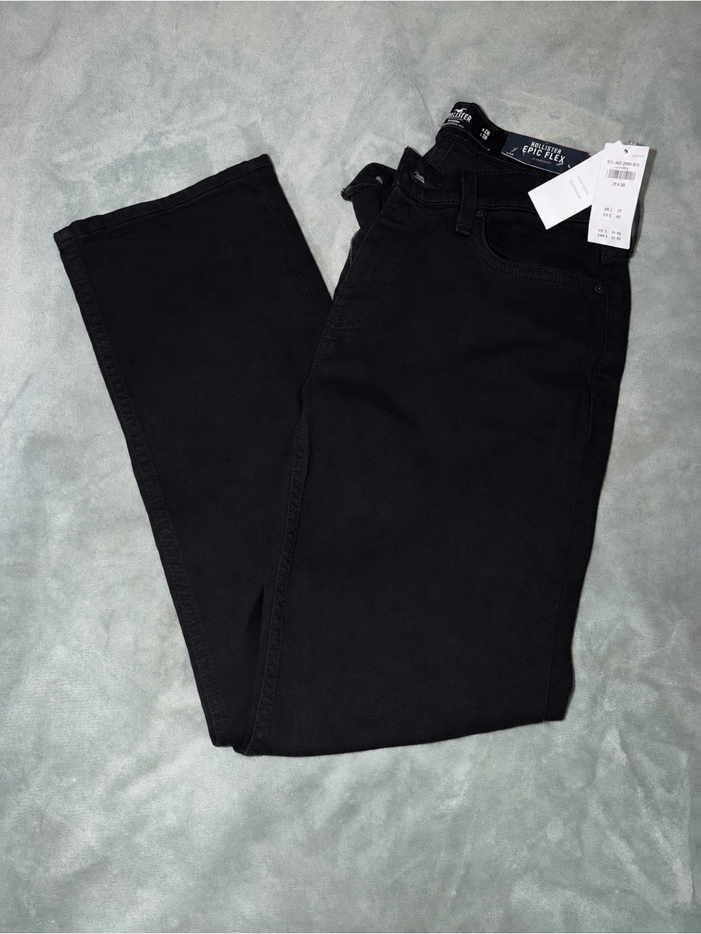 Hollister Epic Flex Black Straight Jeans NWT Men’s 29x30